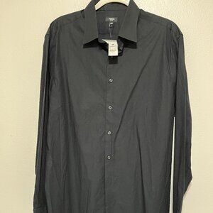 EXPRESS SLIM 1MX MEN'S LARGE/BLACK LONG SLEEVES SHIRT-NWT